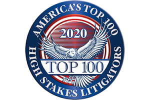 Litigantes de Alto Perfil de América Top 100 en 2020 - Insignia